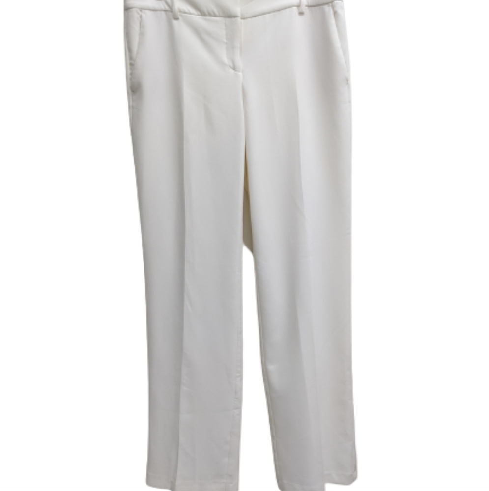 Cynthia Rowley white pleated wide legs pants